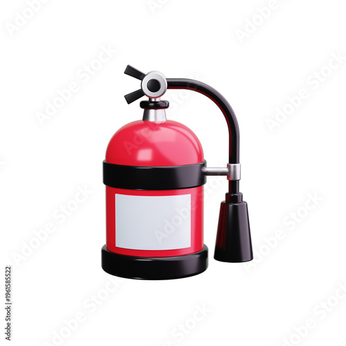 Fire extinguisher 3d render icons