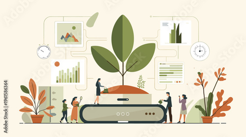 A calming and simple abstract design featuring earthy tones and basic shapes.