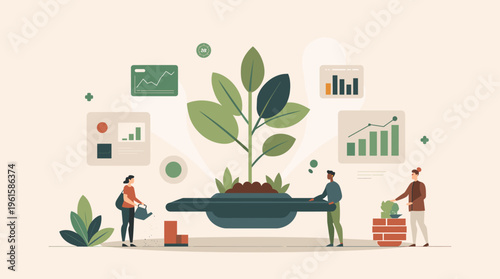 A serene and empty beige background with a green line, evoking a sense of simplicity and calmness.