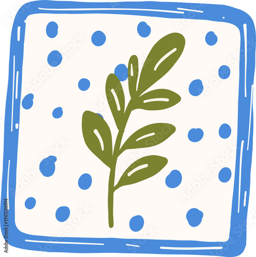 Hand Drawn Leaf Botanical Illustration