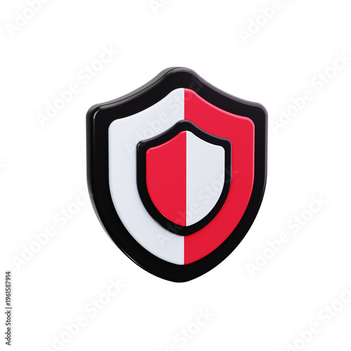 Shield 3d render icons