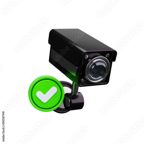cctv camera 3d render icons