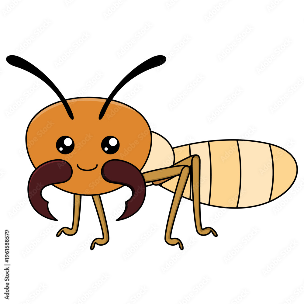 Fototapeta premium Adorable Termite Character Illustration