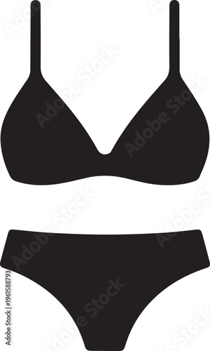 Black bra and underwear set lingerie women's clothing