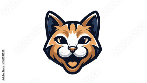 Cartoon cat head illustration