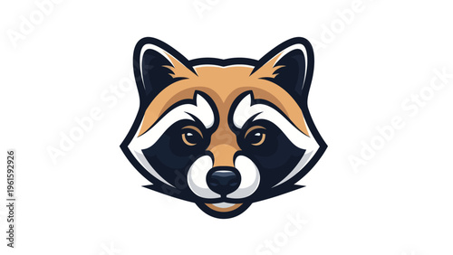 Cartoon raccoon face illustration