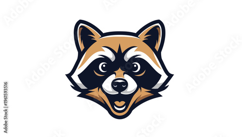 Cartoon raccoon mascot illustration