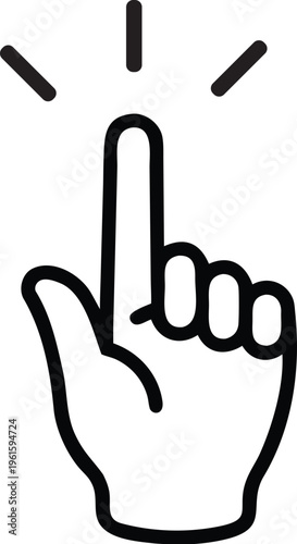 Pointer cursor сomputer mouse icon. Clicking cursor, pointing hand clicks icons