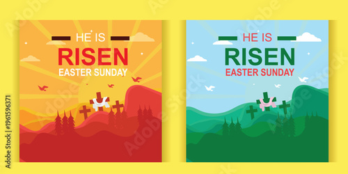 He Is Risen Easter Sunday Poster