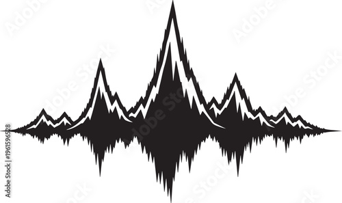 Sound wave pattern graphic design element