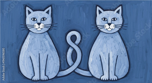 Cute Cat Vector Illustration