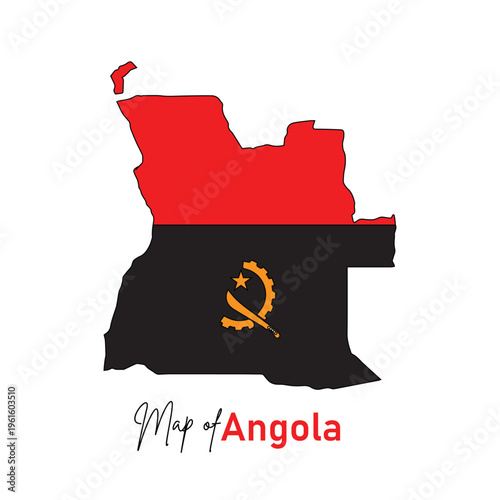 Angola country Map
