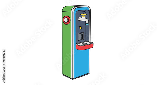 Vending Machine With Red Tray.