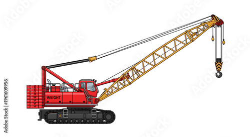 Red Crane Heavy Machinery Equipment.