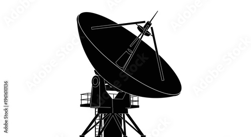 Satellite Dish on Metal Tower.