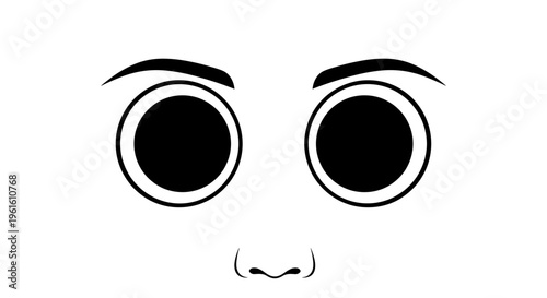 Simple Black and White Face.