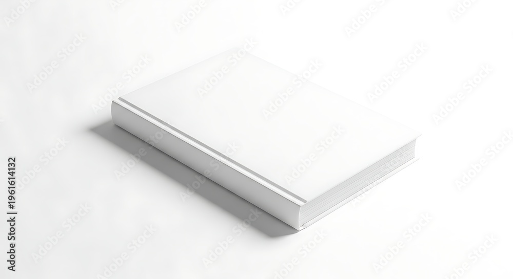 Fototapeta premium A white book on a white background