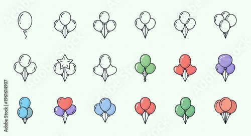 Evolution of Balloon Clusters - From Simple to Complex Designs.