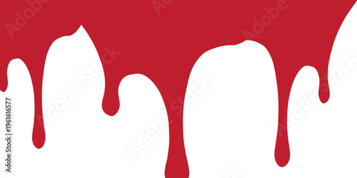 hand draw sketch, red dripping paint border with grunge texture on white background. Vector blood illustration