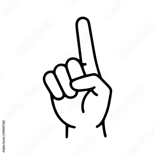 Hand Pointing Finger Up