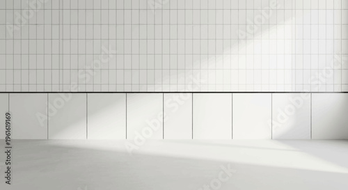 Sunlight shining through a tiled room.