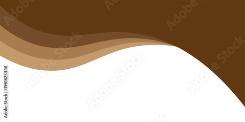 Brown Layered Wave Background With Smooth Curves And Warm Earth Tone Abstract Design