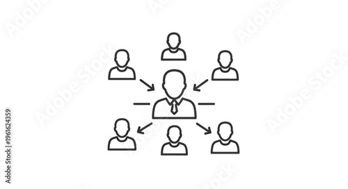 Leadership and Team Management - A Central Figure Guiding and Influencing a Group.