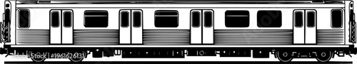 Subway train vector illustration on white background
