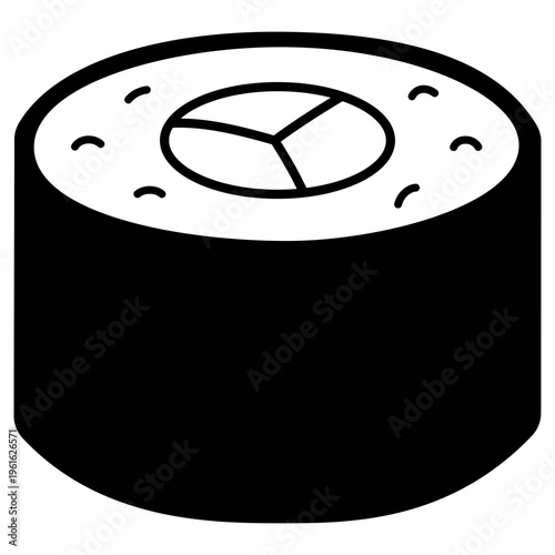 Sushi Roll Vector Illustration 