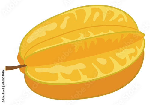 Vibrant Star Fruit Illustration A Tropical Delight.