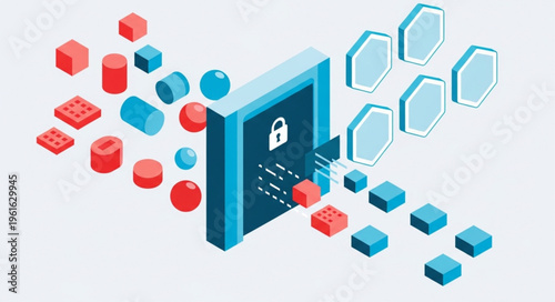 Data Security Concept - Secure Gateway Filtering Data Flow.