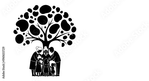 Generational Hug Family Tree Embracing Love and Legacy