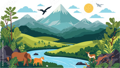 South America Nature Elements Set