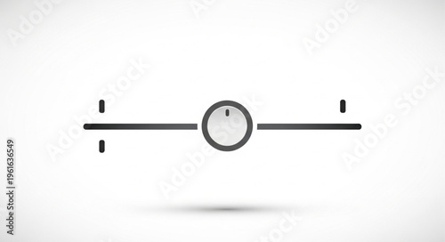 Slider control icon with a knob in the center position.