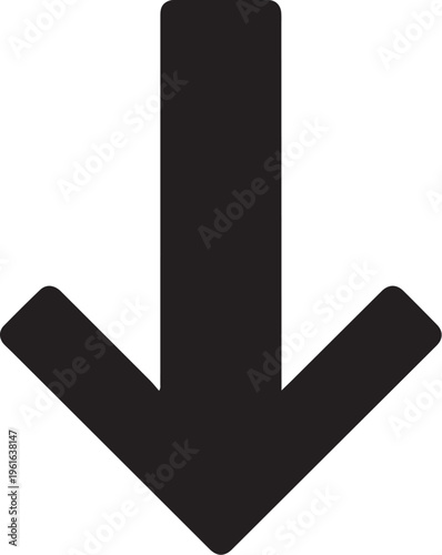 Black, downward, arrow, icon, symbol, vector, graphic