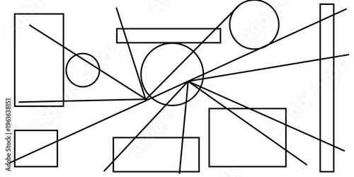 Geometric abstract art, a design trend for living room, bedroom, kitchen, office or any environment.