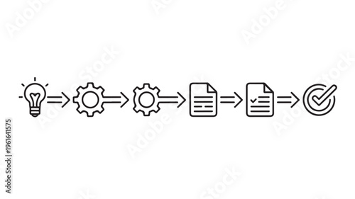 Business Process Workflow Diagram Icons For Presentation Backgrounds