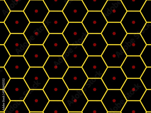 art pattern with hexagons. illustration
