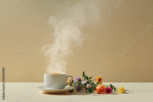 elderly eastern european grandmother sits peacefully on steps of old house surrounded by blooming flowers radiating