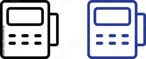 POS Terminal and Credit Card Reader Vector Icons for Digital Payment Design