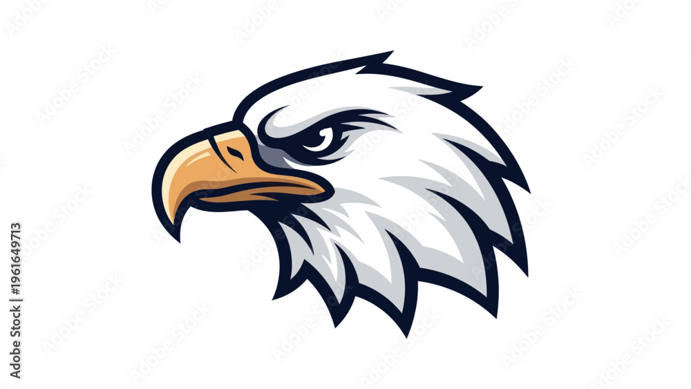 Fototapeta premium Eagle head illustration on white background