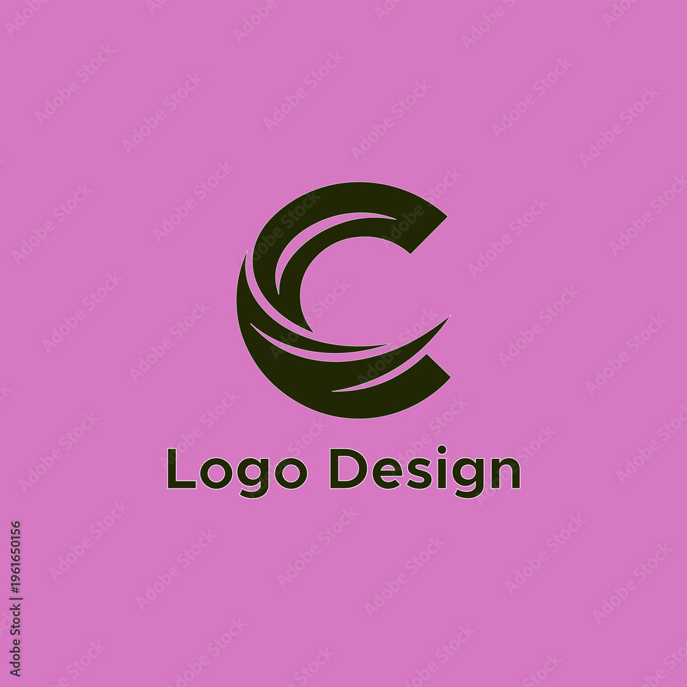 Fototapeta premium Alphabet logo design flat vector template