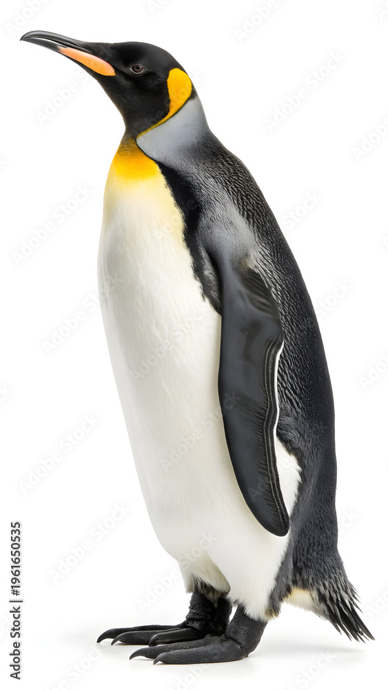Fototapeta premium King penguin standing on white background