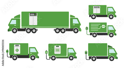 Green Electric Trucks Collection: Eco-friendly Transport and Logistics