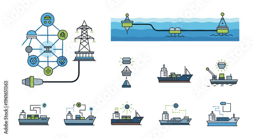 Offshore Energy Network: Smart Grid, Subsea Cables, and Ships