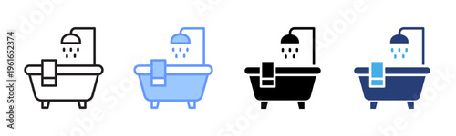Boat icon set multiple style collection