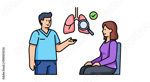 Doctor Discussing Lung Health with Patient A Medical Consultation for Respiratory Diagnosis and Wellness