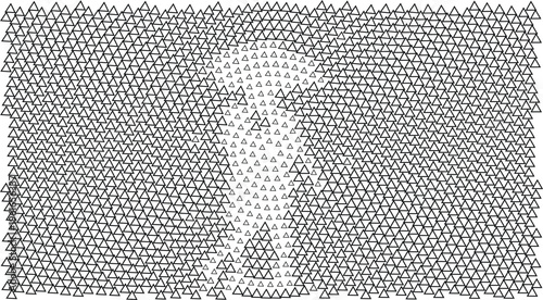 A man's face made of triangles