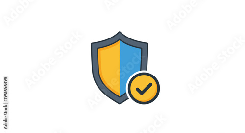 Shield with Check Mark Icon: Security, Safety, Protection, and Verification Concept