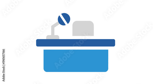 Podium microphone icon for presentations and public speaking events